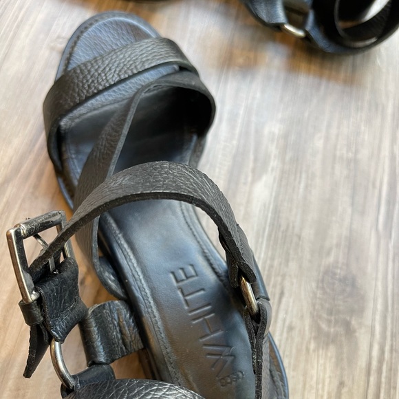 ASOS WHITE Lotus Chunky Leather Sandals - Picture 7 of 8